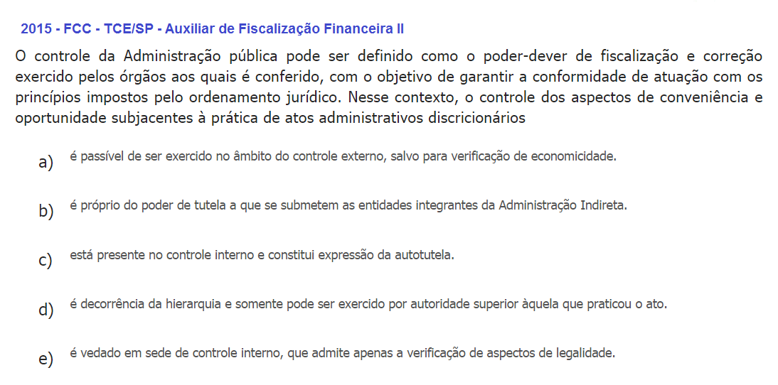 Controle da Administração Pública